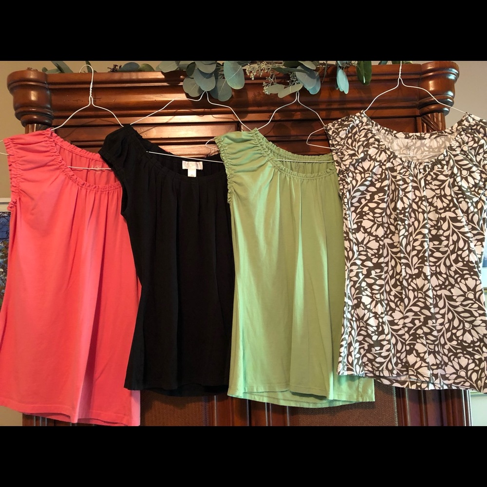 4 Ann Taylor Loft cotton shirts.